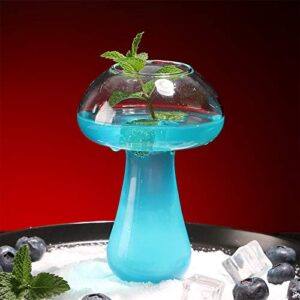 Mushroom Design Cocktail Glass 380ml Wine Water Cocktails Lemonade Juice Glass Bartender Special Beer Wine Glasses Goblet Cooler Cup