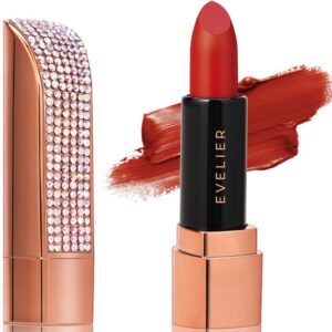 evelier galaxy lipstick - matte, moisturizing, plush, pigment-rich colors with silky, full color finish & intense hydration for all day coverage (glamour red)