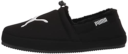 PUMA Men's Tuff Moccasin Slipper, Black Whit, 9