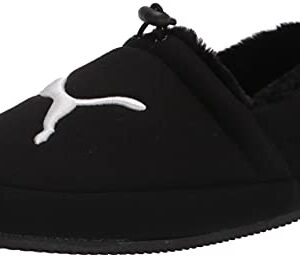 PUMA Men's Tuff Moccasin Slipper, Black Whit, 9