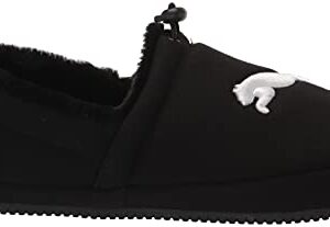 PUMA Men's Tuff Moccasin Slipper, Black Whit, 9