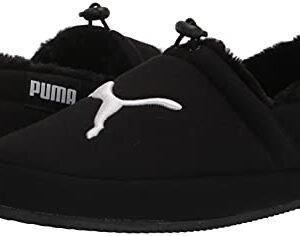 PUMA Men's Tuff Moccasin Slipper, Black Whit, 9