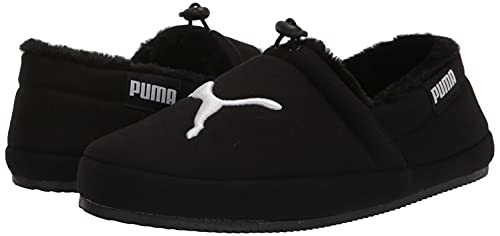 PUMA Men's Tuff Moccasin Slipper, Black Whit, 9