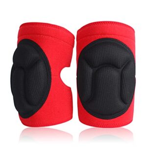 audance womens knee pads, knee pads for women with thick eva foam padding protective pads suitable for women house cleaning gardening work dance yoga(l), red, large