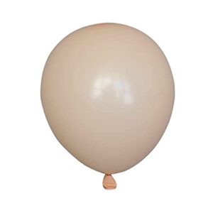 kalor beige balloons,100 pcs 5 inch nude matte latex balloons for balloon garland arch, birthday decoration, wedding party, baby shower decorations