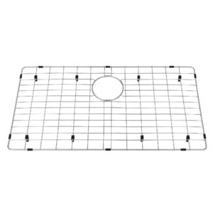monsinta kitchen sink grid and sink protector, stainless steel sink grids 28 3/4" x 15 3/4" with rear drain for single sink bowl, sink bottom grid, sink grate