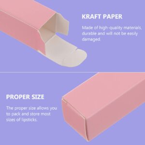 ARTIBETTER 50Pcs Empty Lip Gloss Box Paper Lipstick Perfume Packaging Boxes Containers Lipstick Packaging Paper Case for Lip Gloss Storage Pink