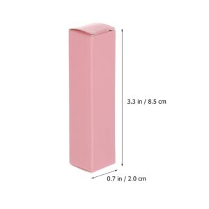 ARTIBETTER 50Pcs Empty Lip Gloss Box Paper Lipstick Perfume Packaging Boxes Containers Lipstick Packaging Paper Case for Lip Gloss Storage Pink