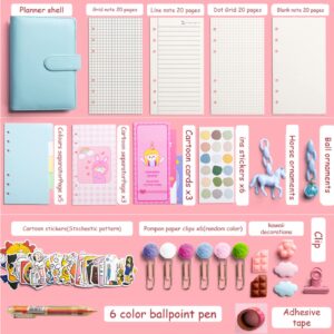 Reinvent Me D.I.Y. Planner,Personalize Notebook/Journal/Handbook/Planner/Diary with Fun Stickers,Embellishments,Loose-leaf papers,Paper Clips etc. (blue,replace with new gifts)
