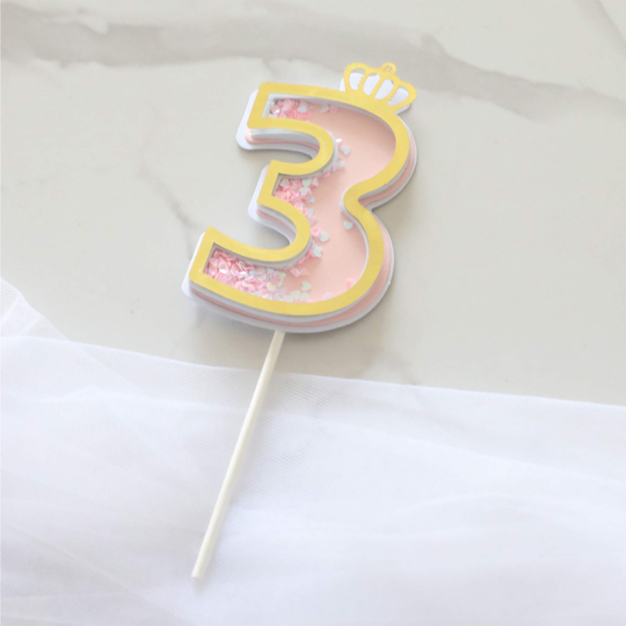 3rd Cake topper Kids Birthday Party3rd Wedding Anniversary Cake Topper Party Supplies (pink 3) 3rd Cake topper Kids Birthday Party 3rd Wedding Anniversary Cake Topper Party Supplies (pink 3)