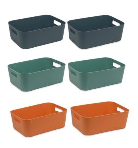 feisco set of 6 cabinet organizer,durable and stylish storage basket storage bin for organizing your cabinet kitchen bathroom desktop