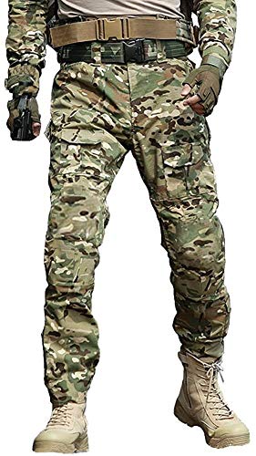 TRGPSG Men's Hiking Pants, Outdoor Work Cargo Pants Workwear WG4F CP Camo 38