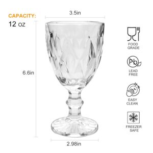QAPPDA Red Wine Glasses,Crystal Clear Stemware,12 Ounce,Set of 8,Ideal for Daily Use or Entertaining Occasion.Elegant Drinking Cups for Wine, Beer,Whiskey, Soda,Cocktails and Juice