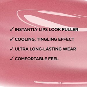 L'Oreal Paris Infallible Pro Gloss Plump Lip Gloss with Hyaluronic Acid, Long Lasting Plumping Shine, Lips Look Instantly Fuller and More Plump, Radiant Mauve, 0.21 fl. oz.