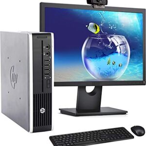 HP 8200 USFF Computer Desktop PC, Intel Core i5 3.1GHz Processor, 8GB Ram, 120GB Solid Drive, WiFi | Bluetooth, 1080p Webcam, Wireless Keyboard & Mouse, 19 Inch Monitor, Windows 10 (Renewed)