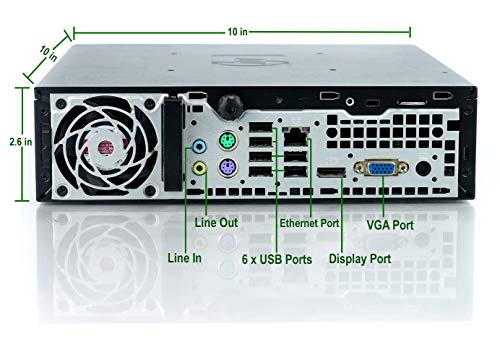 HP 8200 USFF Computer Desktop PC, Intel Core i5 3.1GHz Processor, 8GB Ram, 120GB Solid Drive, WiFi | Bluetooth, 1080p Webcam, Wireless Keyboard & Mouse, 19 Inch Monitor, Windows 10 (Renewed)