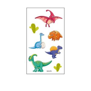 20 Sheets Dinosaur Temporary Tattoo, Fake Dinosaur Tattoo Face Body Stickers, Great for Dinosaur Birthday Party Favors Supplies for Adult Boys and Girls