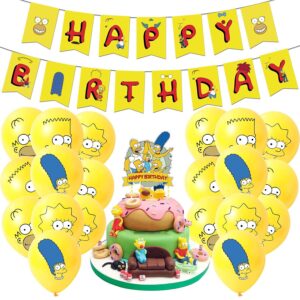 Party Supplies , Birthday Party Set Includes Happy Birthday Banner,Cake Toppers,Birthday Balloons for Kids Birthday Decorations