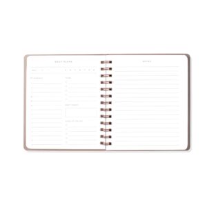 Fringe Studio Non-Dated Daily Planner, Faux Leather Cover, Moon Phase Dust", 160 Pages, 6" x 7.25" (877006)