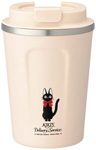 skater stbc3f-a vacuum stainless steel coffee tumbler, hot and cold retention, small, 11.8 fl oz (350 ml), kiki's delivery service, jiji ghibli