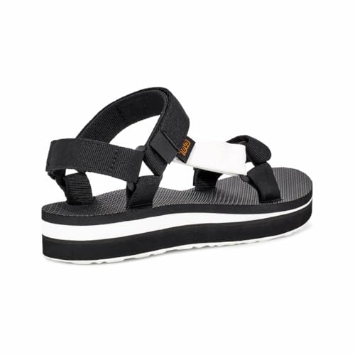 Teva Women's Midform Universal Sandal, Black/Bright White, 6