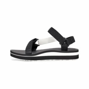 teva women's midform universal sandal, black/bright white, 7