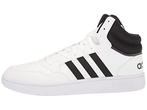 adidas Adult Hoops 3.0 Mid Core Black/Core Black/White 11