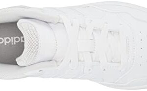 adidas Women's Hoops 3.0 Low Top Basketball Shoe, White/White/Dash Grey, 8