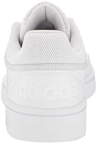 adidas Women's Hoops 3.0 Low Top Basketball Shoe, White/White/Dash Grey, 8