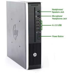 HP 8300 USFF Computer Desktop PC, Intel Core i5 3.2GHz Processor, 8GB Ram, 500GB Hard Drive, WiFi | Bluetooth, 1080p Webcam, Wireless Keyboard & Mouse, 19 Inch Monitor, Windows 10 (Renewed)