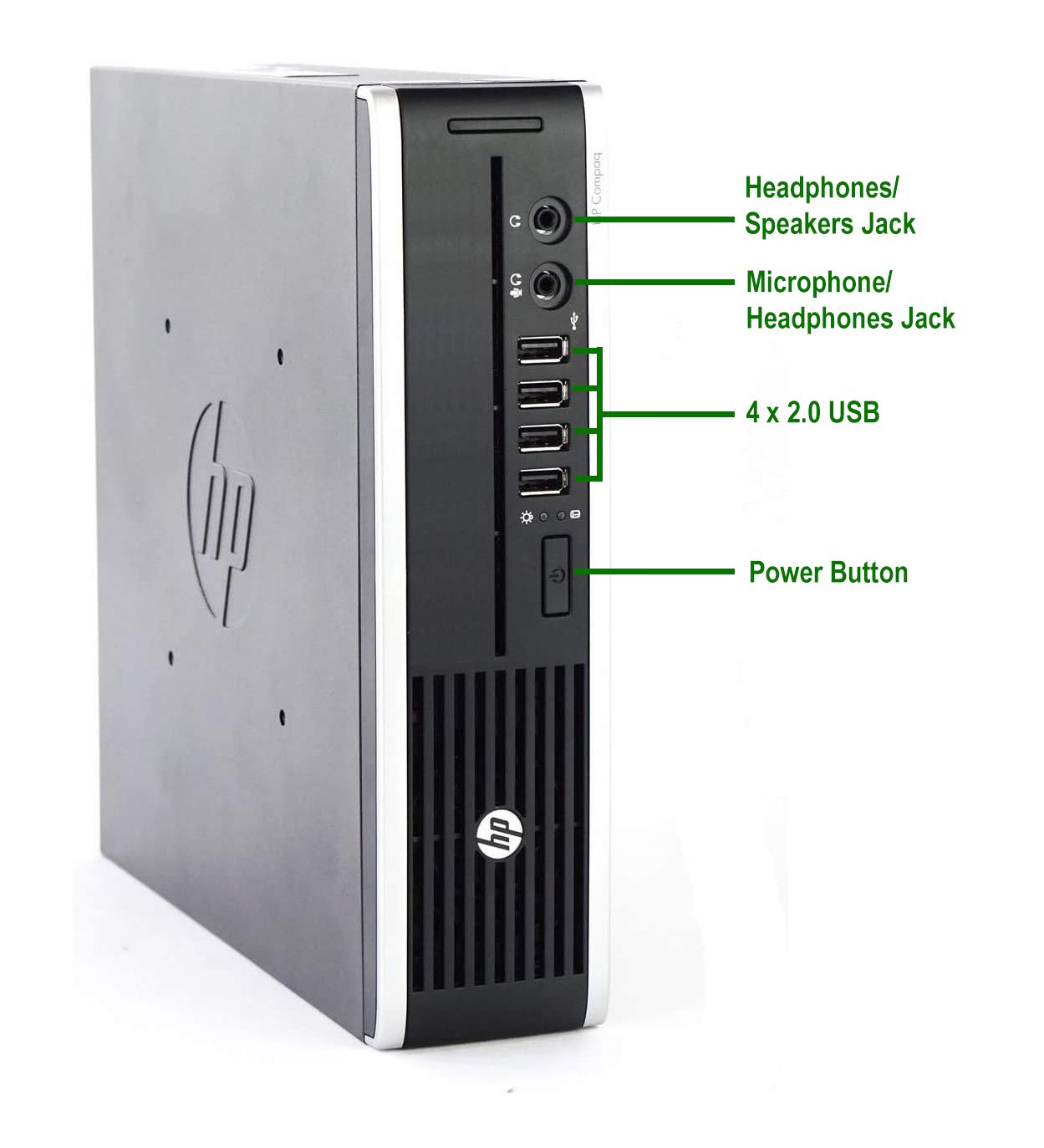 HP 8300 USFF Computer Desktop PC, Intel Core i5 3.2GHz Processor, 8GB Ram, 500GB Hard Drive, WiFi | Bluetooth, 1080p Webcam, Wireless Keyboard & Mouse, 19 Inch Monitor, Windows 10 (Renewed)