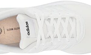 adidas Women's Lite Racer 3.0 Running Shoe, White/White/Grey Two, 8