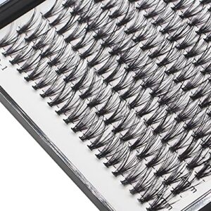 Bodermincer 10D/20D/30D/40D/50D Cluster to Choose Large Tray 240pcs D Curl Individual Cluster Eyelashes False Eyelashes Extension Individual Eyelash Bunche Lash Cluster DIY at Home (20D-14mm)