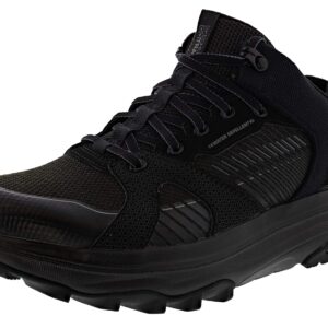 Skechers Womens Max Cushioning Trail Hiking and Trail Running Sneaker, Black/Black, 9