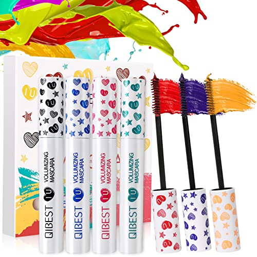 Luxsea Waterproof Colorful Mascara 7 Colors Long Lasting Mascara Lengthening Voluminous Eyeliner Charming Mascara for Eyelash Eye Makeup