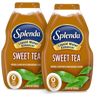 splenda liquid water enhancer drops, sugar free, zero calorie, natural flavor, concentrated drink mix, 3.11 fl oz each bottle (sweet tea, 2 pack)