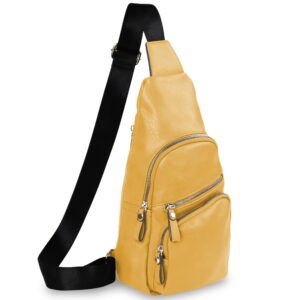 emperia small sling bag fanny packs crossbody bags travel backpack chest bag gifts for women men mustard