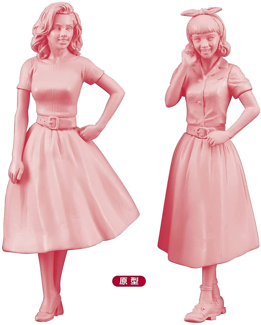 Hasegawa FC10 1/24 Figure Collection Series 50's American Girls Figure (Set of 2) Plastic Model