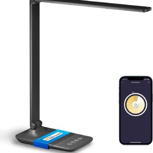meross Smart LED Desk Light, Metal LED Desk Lamp Works with HomeKit, Alexa and Google Home, WiFi Eye-Caring Smart LED Desk Lamp for Home Office with Tunable White, Remote Control, Schedule and Timer