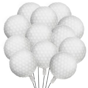sosation golf ball balloons decoration golf themed balloons golf ball sports round golf aluminum foil balloons golf theme birthday decoration for golf theme birthday party (12 pieces)