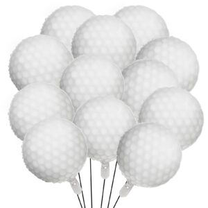 Sosation Golf Ball Balloons Decoration Golf Themed Balloons Golf Ball Sports Round Golf Aluminum Foil Balloons Golf Theme Birthday Decoration for Golf Theme Birthday Party (12 Pieces)