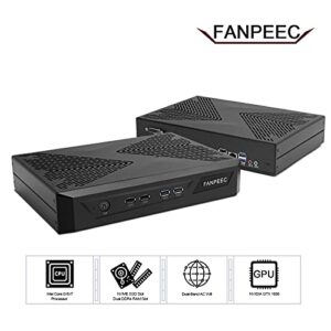 FANPEEC Gaming Mini PC Windows 11 Pro, Core i7-9700F 32GB RAM 1TB SSD, GeForce GTX 1650, Mini Desktop PC, DP+2×HD+DVI, 8×USB Ports, BT 4.2+Dual WiFi, Mini Gaming Computer Game PC