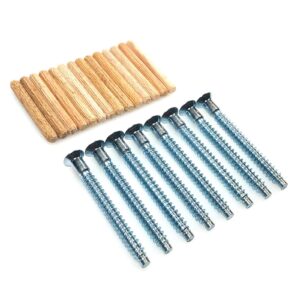 replacementscrews hardware kit compatible with ikea kallax 2 x 2 shelf unit 602.758.12 - all screws (104321) and dowels (101339)