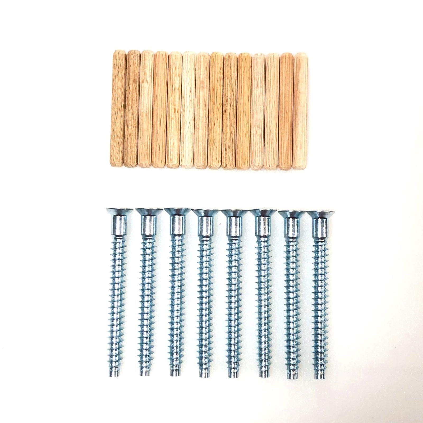 ReplacementScrews Hardware Kit Compatible with IKEA KALLAX 2 x 2 Shelf Unit 602.758.12 - All Screws (104321) and Dowels (101339)