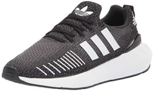 adidas women's swift run 22 sneaker, black/white/grey, 8