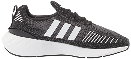 adidas Women's Swift Run 22 Sneaker, Black/White/Grey, 8