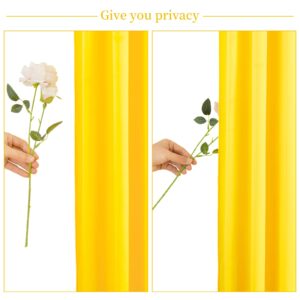Yellow Backdrop Curtain for Parties Wrinkle Free Lemon Yellow Photo Curtains Backdrop Drapes Fabric Decoration for Birthday Party Wedding Baby Shower 5ft x 7ft,2 Panels