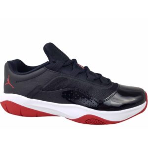 nike air jordan 11 cmft low black white gym red shoes dm0844-005 - size men's 12 us