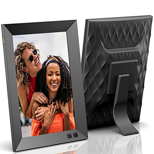 Lola Smart Digital Picture Frame With buttons, 8 Inch, Wi-Fi, Share Moments Instantly via E-Mail or App - Black