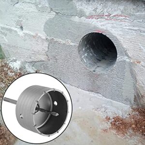 SHEUTSAN 4 Inch Concrete Hole Saw, 100mm Premium Metal Hole Saw Cutter, SDS Plus Shank Hole Saw Drill Bit for Wall, Concrete, Brick, Stone, Cement
